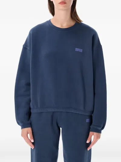American Vintage Izubird Logo-print Sweatshirt In Blue