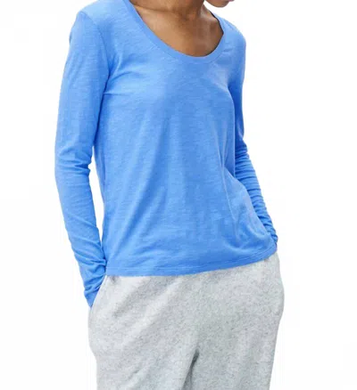 American Vintage Jacksonville Long Sleevetop In Celeste Vintage Celeste In Blue