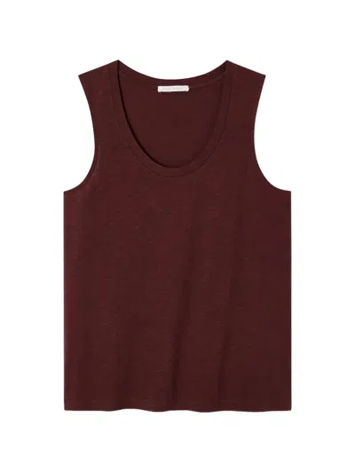 American Vintage Jacksonville Scoop-neck Tank Top In Burgundy