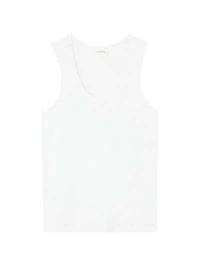 American Vintage Jacksonville Scoop-neck Tank Top In White