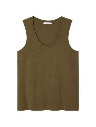 American Vintage Jacksonville Slub-jersey Tank Top In Green