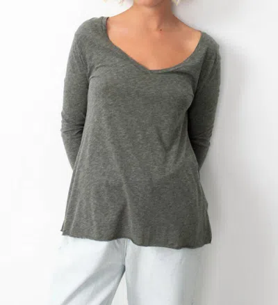 American Vintage Jacksonville T-shirt In Melange Charcoal In Multi