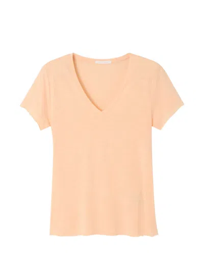 American Vintage Jacksonville V-neck Short-sleeves T-shirt In Neutral