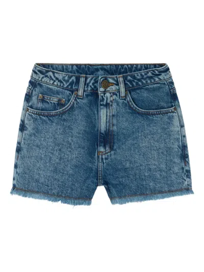 American Vintage Joybird Frayed Shorts In Blue