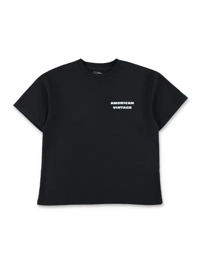 American Vintage Kids Fizvalley Black Logo T-shirt