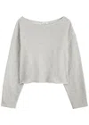 American Vintage Kodytown Cotton Sweatshirt In Light Grey