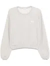 American Vintage Kodytown Logo Cotton Sweatshirt In 灰色