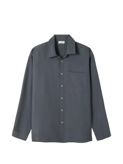 American Vintage Lanow Chest-pocket Shirt In Gray