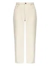 American Vintage Leather-patch Five-pocket Jeans In Neutral