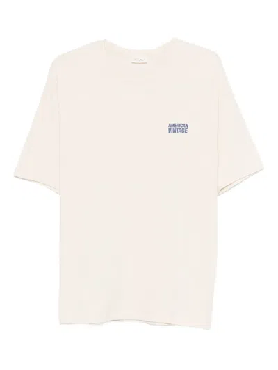American Vintage Logo-detail T-shirt In Neutral