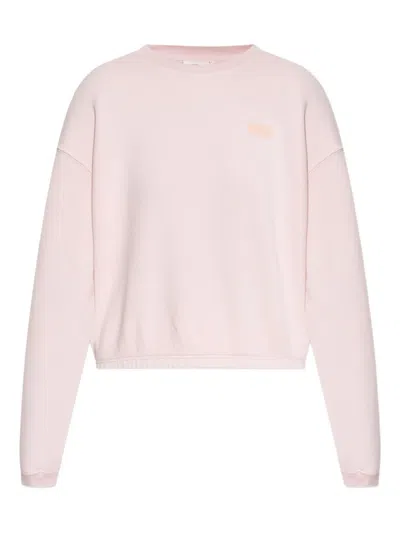 American Vintage Logo-embroidered Cotton Sweatshirt In Pink