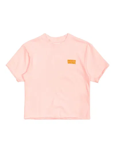 American Vintage Kids' Logo-print Cotton T-shirt In Blue