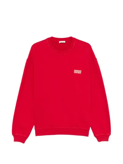 American Vintage Logo Sweatshirt In Red