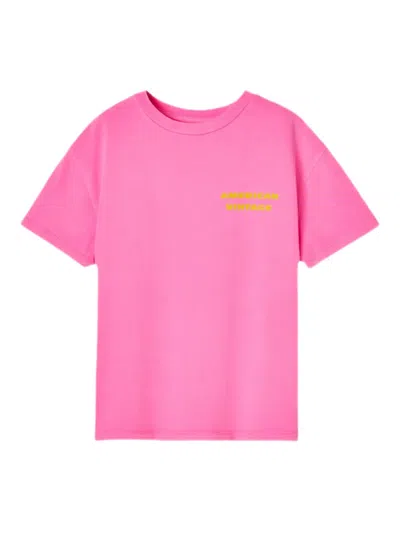 American Vintage Logo T-shirt In Rosa