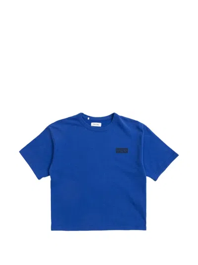 American Vintage Kids' Logo-detail T-shirt In Blue