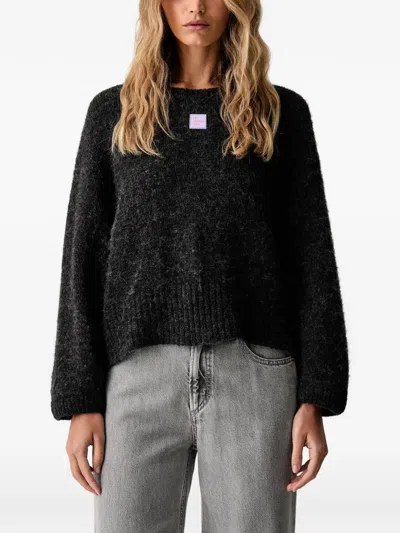 American Vintage Logo-patch Sweater In Black