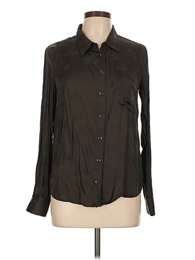 Pre-owned American Vintage Long Sleeve Button Down Shirt In Black