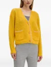American Vintage Long-sleeve Button-front Cardigan In Yellow