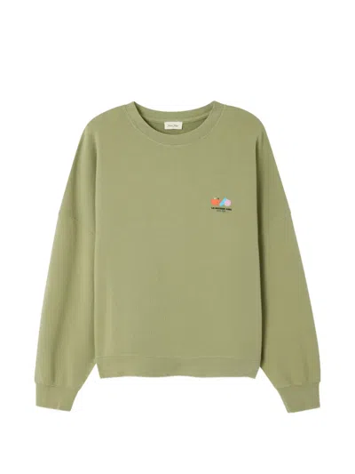 American Vintage Long-sleeve Crew-neck Sweatshirt In Brown