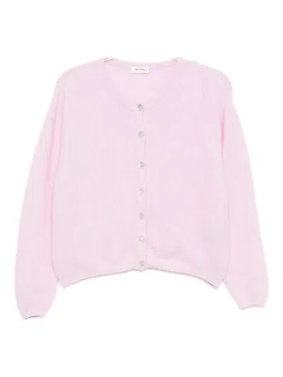 American Vintage Vitow Brushed-knit Cardigan In Pink