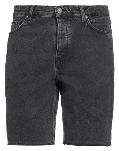 American Vintage Man Denim Shorts Steel Grey Size 29 Cotton