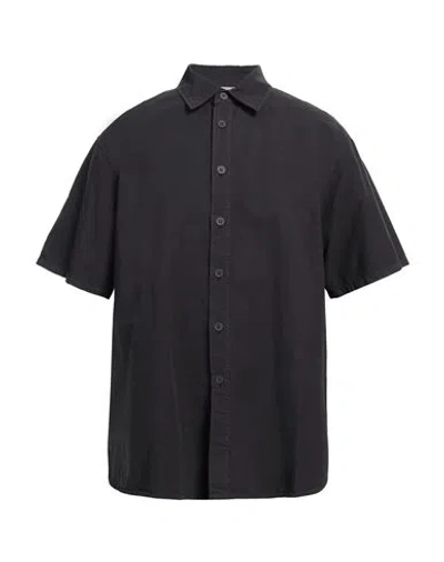 American Vintage Man Shirt Charcoal Size S Cotton In Grey