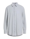 American Vintage Man Shirt Light Grey Size M/l Cotton In Gray