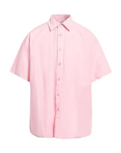 American Vintage Man Shirt Pink Size S Cotton