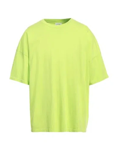 American Vintage Man T-shirt Acid Green Size Xl Cotton
