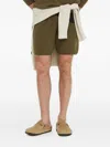 American Vintage Marcel Knitted Drawstring Shorts In Green