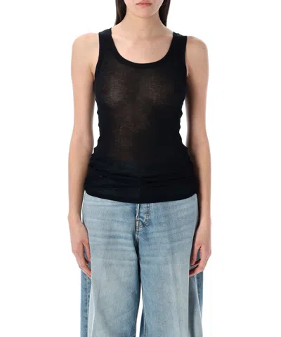 American Vintage Massachesets Tank Top In Black