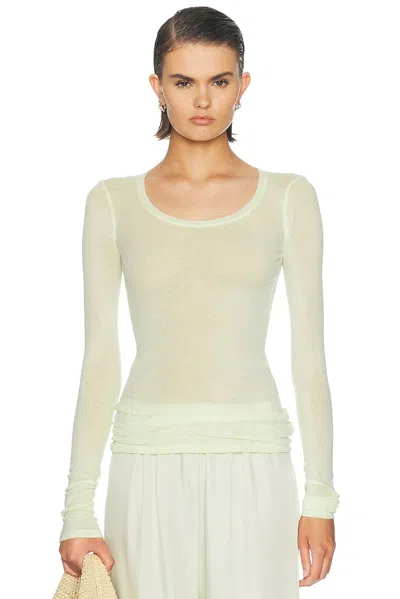 American Vintage Massachusetts Long Sleeve Top In Green
