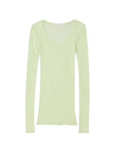 American Vintage Massachusetts Long-sleeves Top In Green