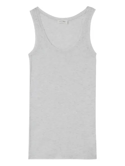 American Vintage Massachusetts Scoop-neck Tank Top In Gray