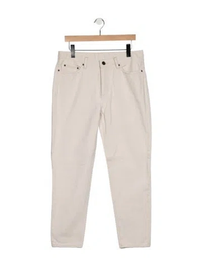 Pre-owned American Vintage Mid-rise Straight Leg Jeans In White