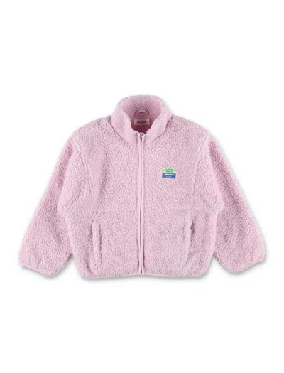 American Vintage Mini Kids Jacket - Technical And Cozy Essential In Pink