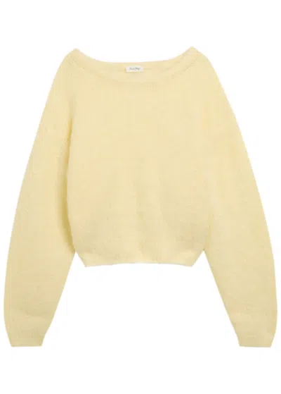 American Vintage Niby Brushed Alpaca-blend Jumper In Brown