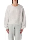 American Vintage Niby Knit Mohair Sweater In Gray