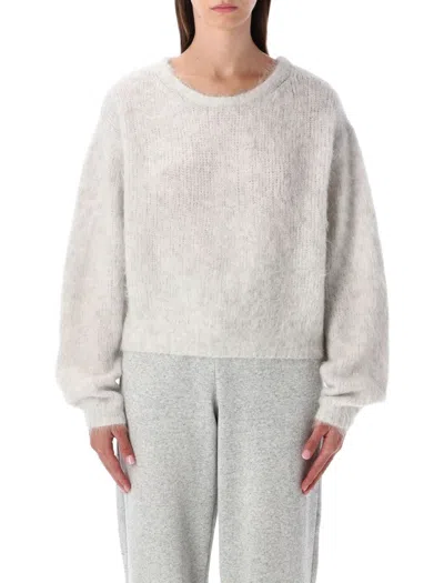 American Vintage Niby Knit Mohair Sweater In Gray