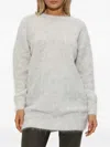 American Vintage Niby Mini Knitted Dress In Gray