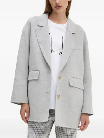 American Vintage Notched Long-sleeve Jacket In Gray