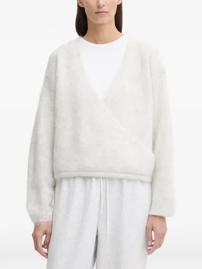 American Vintage Nuny V-neck Sweater In Neutral