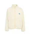 American Vintage Oversized Faux Fur Jacket With High Collar And Contemporary Detail In Neutral