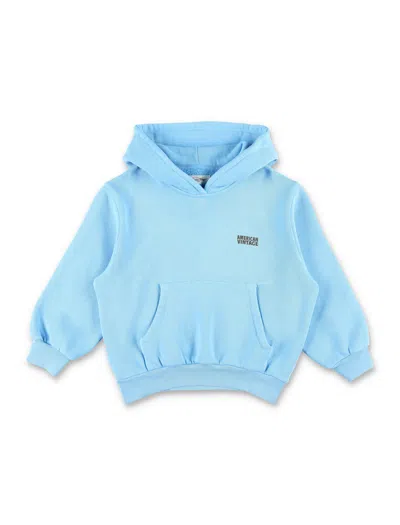 American Vintage Oversized Hooded Sweatshirt For Boys In Blue