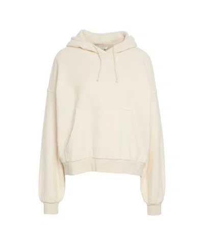 American Vintage Oversized Hoodie With Drawstring Hood And Kangaroo Pocket In White