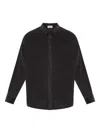 American Vintage Padow Corduroy Button-down Shirt In Gray