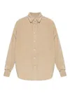 American Vintage Padow Corduroy Button-down Shirt In Neutral