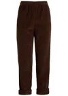 American Vintage Padow Cropped Corduroy Trousers In Brown
