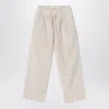 American Vintage Padow Écru Ribbed Trousers