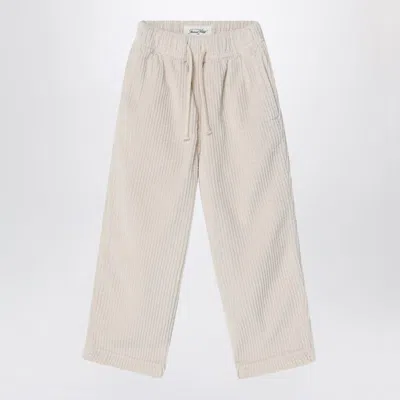 AMERICAN VINTAGE PADOW ÉCRU RIBBED TROUSERS